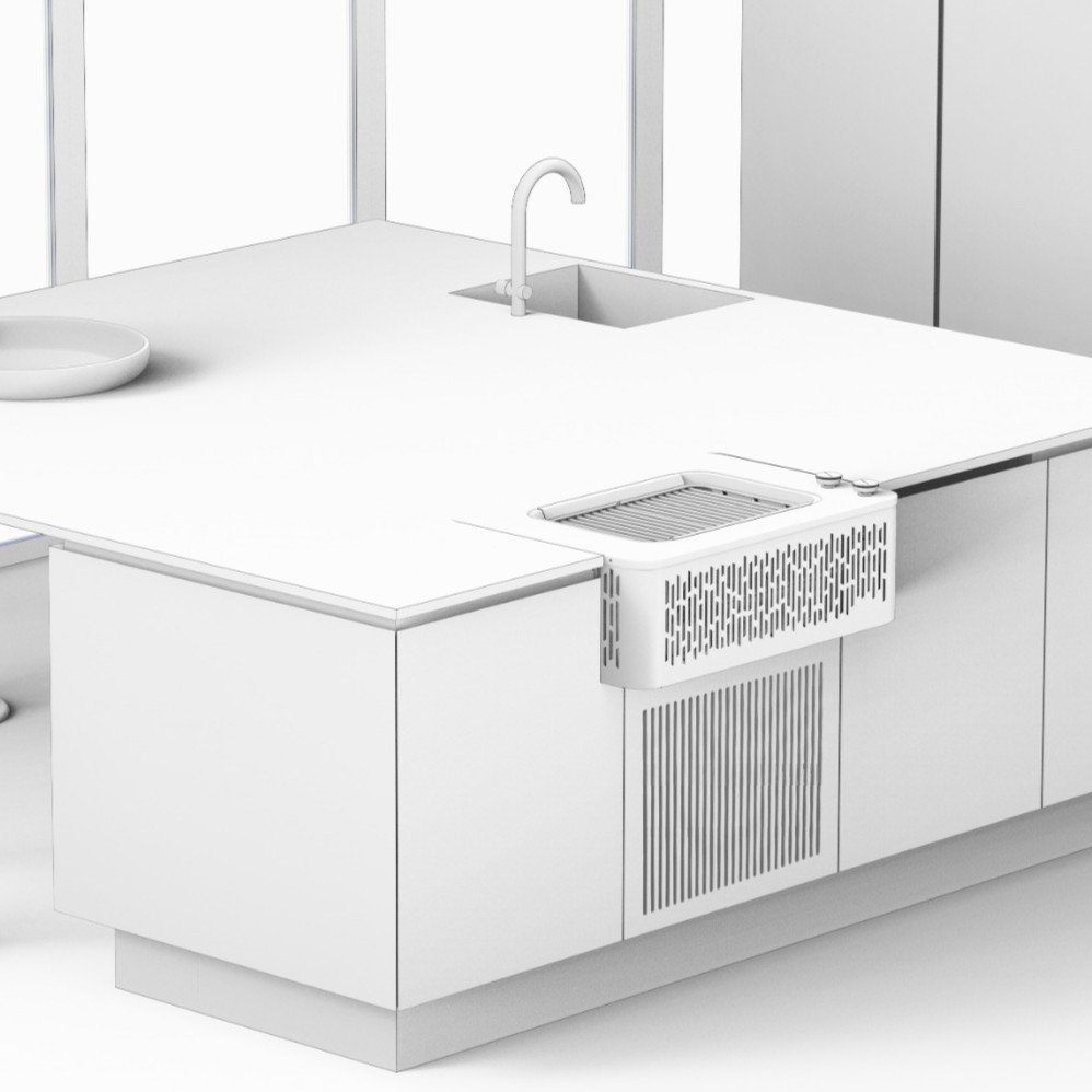 farmk sink churrasqueira a gas parcialmente embutida